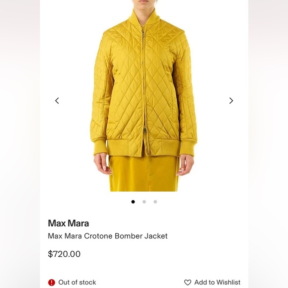 Max Mara Runway Label-cut “Crotone “ Bomber Jacket Sizs: US 2/4 Fall/Winter - Picture 4 of 17